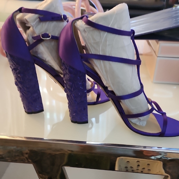 Paul Andrew Shoes - Paul Andrew Purple Strappy Heels